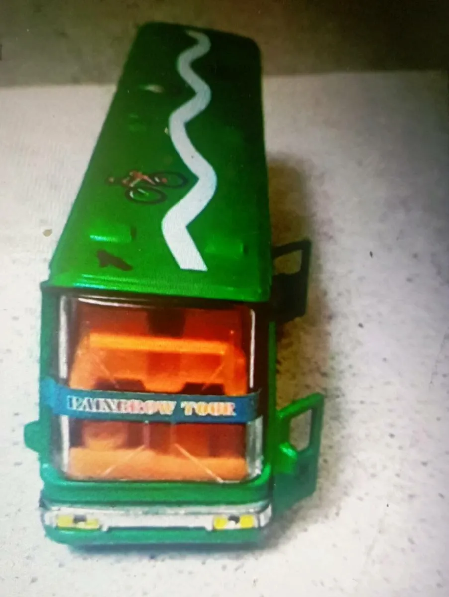 VINTAGE RAINBOW   DIE- CAST  DOUBLE DECKER  BUS - Image 1