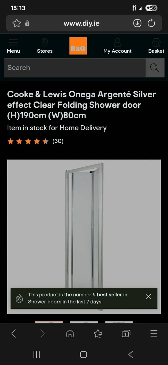 Bio fold shower door - Image 2