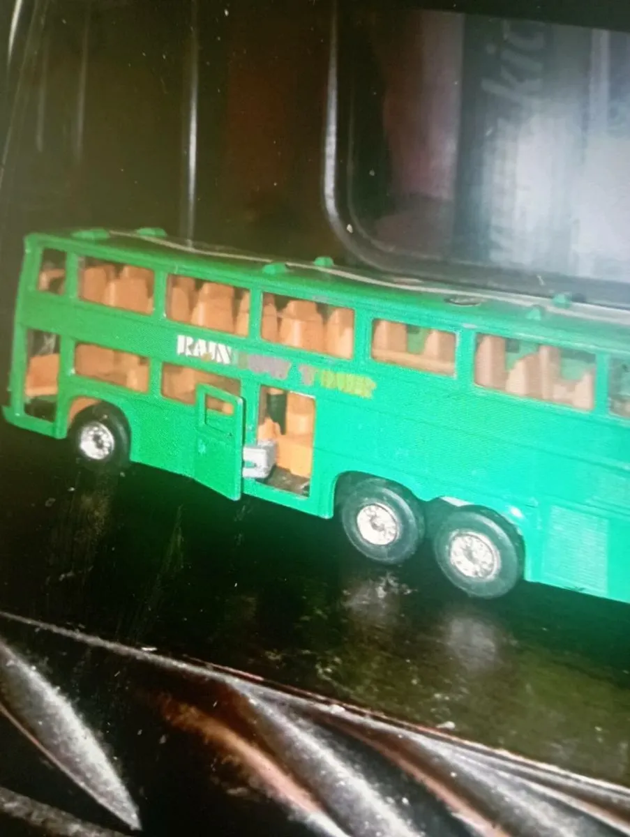VINTAGE RAINBOW   DIE- CAST  DOUBLE DECKER  BUS - Image 3