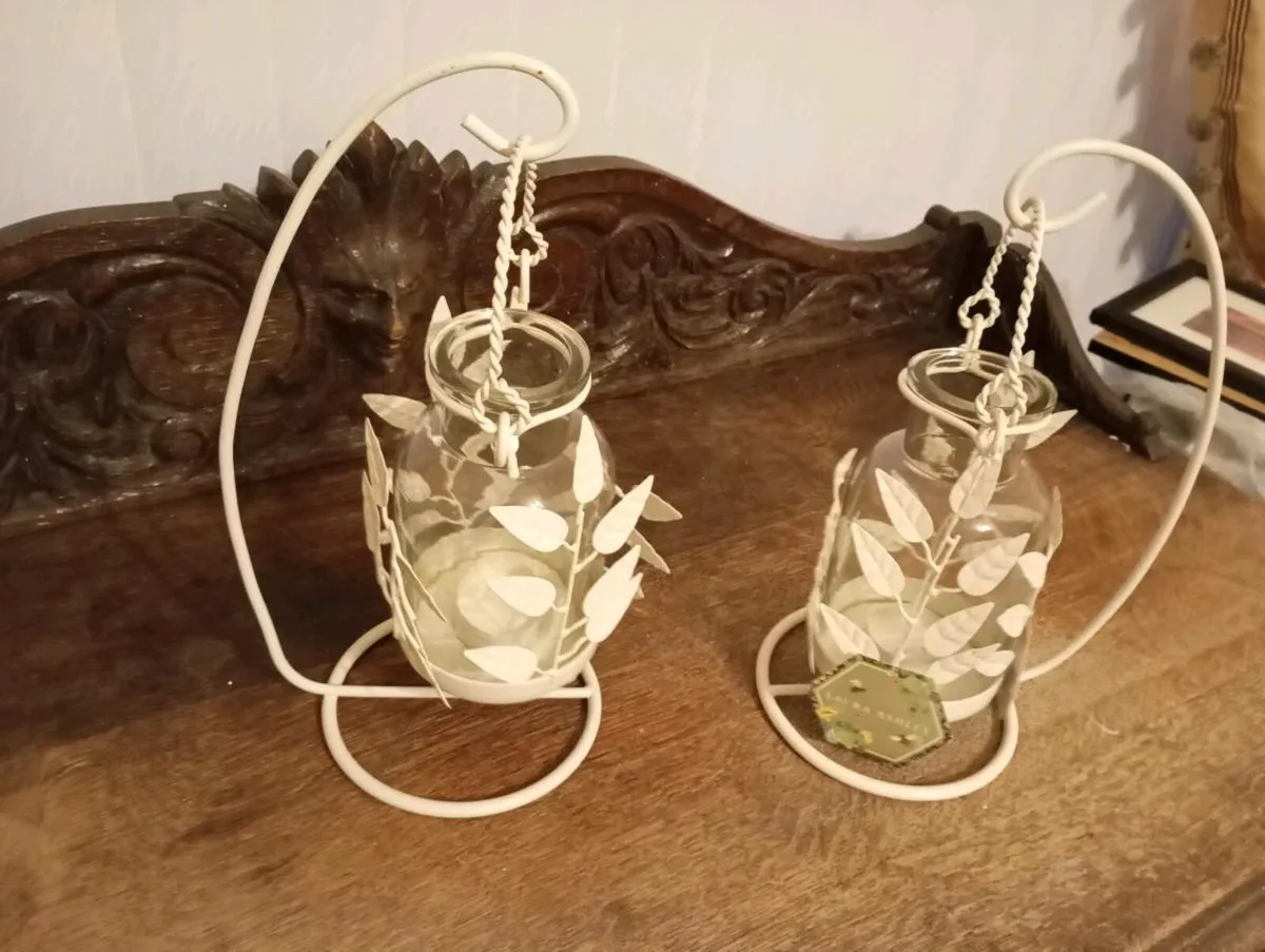 Pair of new Laura Ashley candle holders - Image 1
