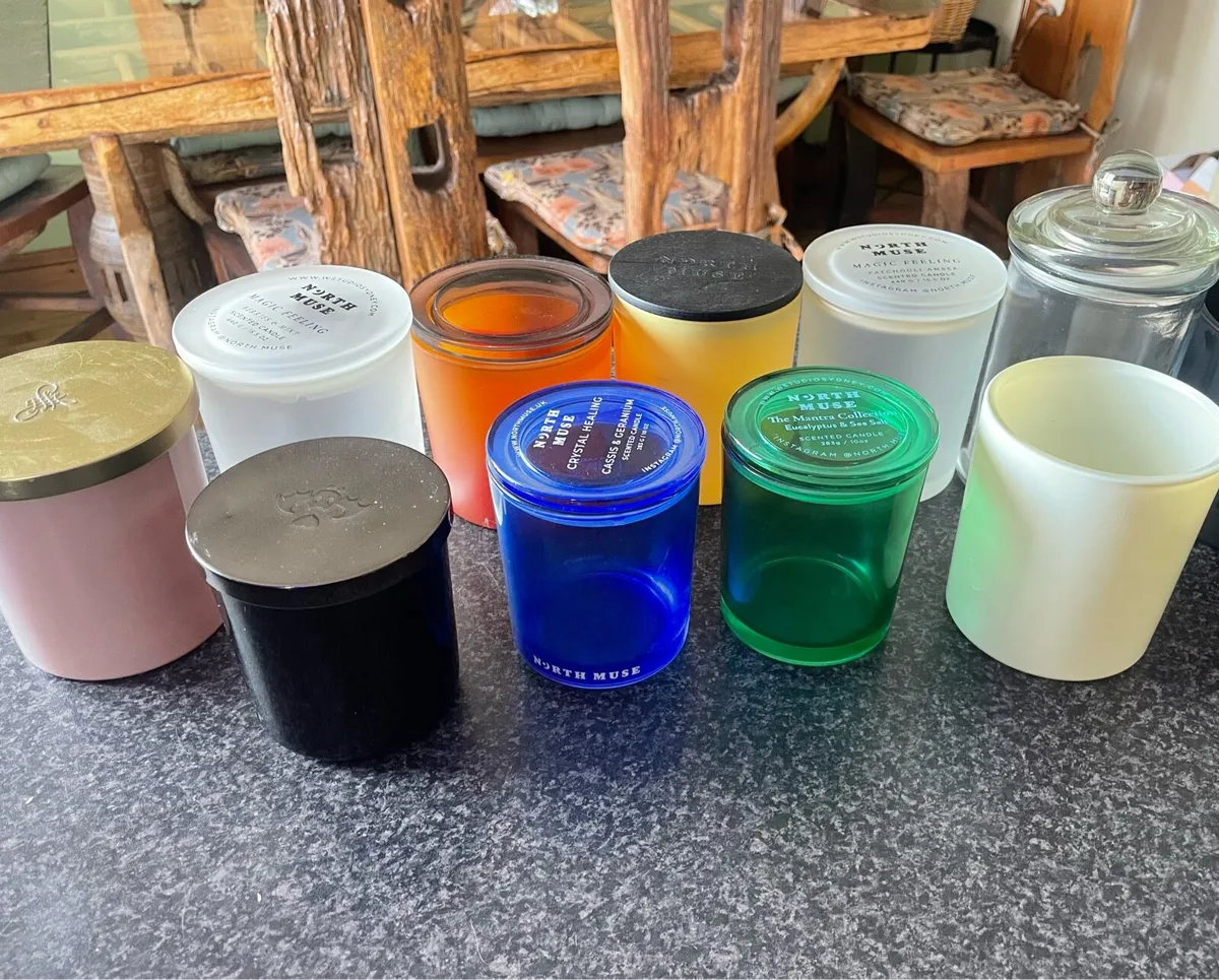 10 Glass Candle Jars - Image 2