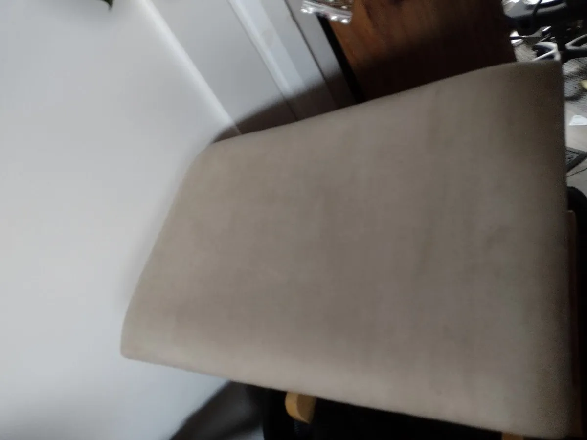 Heavy solid Oak glider footstool - Image 3