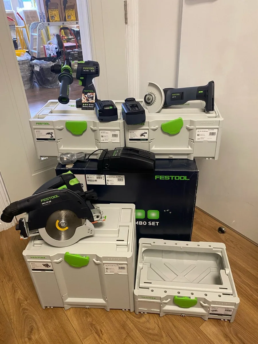 Festool 18v Cordless Combo Set HKC/AGC/TB - Image 1
