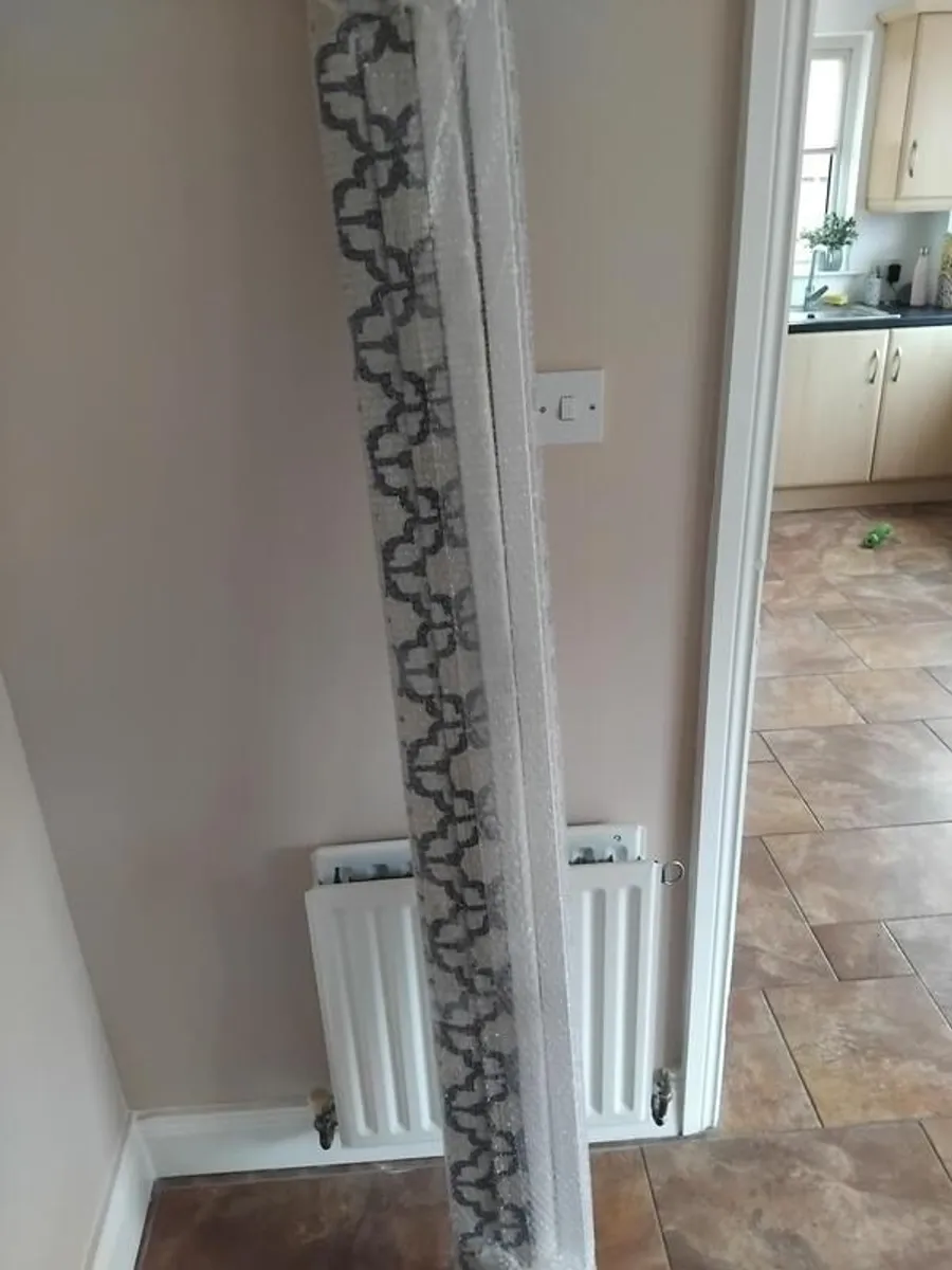 Lattice Navy Blue Roman Blind - Image 4