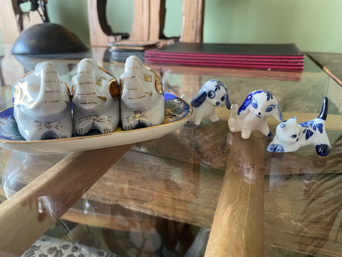 Vintage Elephant Dog Cat Figurine - Image 1
