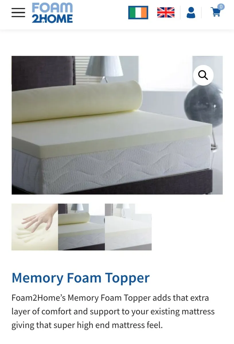 Double memory foam mattress 50mm - Image 1