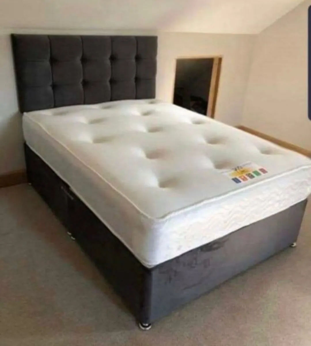 4ft Small Double Divan Bed with Mattress included - Image 3