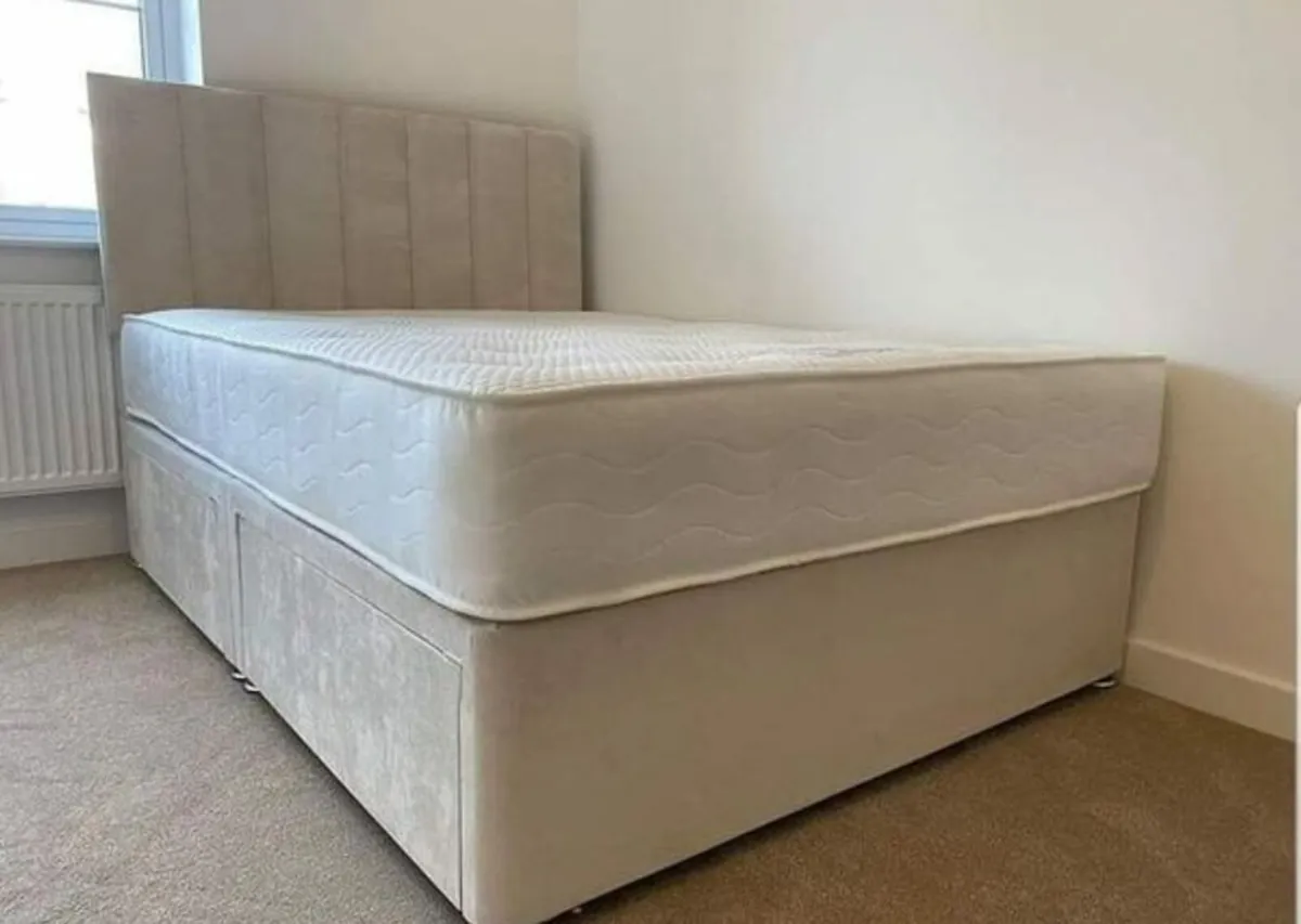 4ft Small Double Divan Bed with Mattress included - Image 4