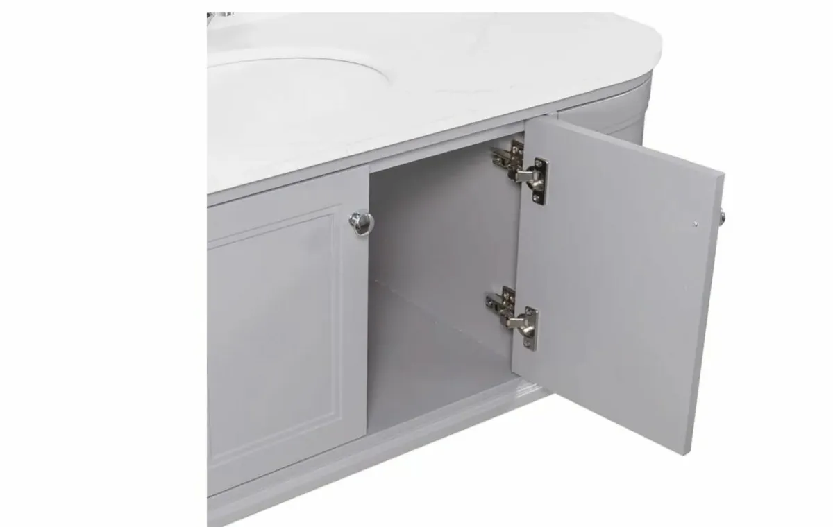 Classic Curved 1200mm Wall Mounted Vanity Unit - Image 4