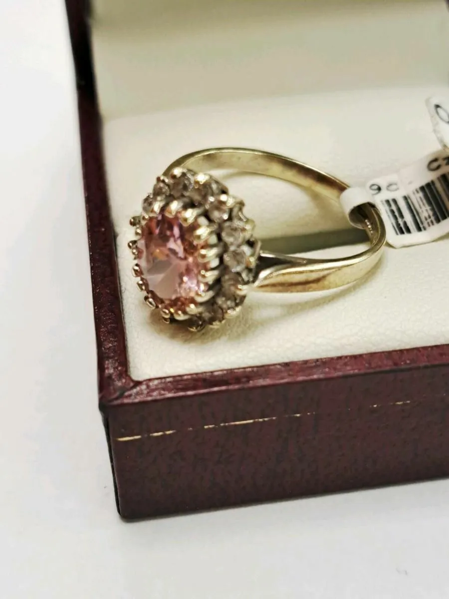 9K Gold Pink Cizat Ring 9CT - Image 3