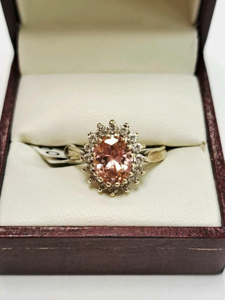9K Gold Pink Cizat Ring 9CT - Image 1