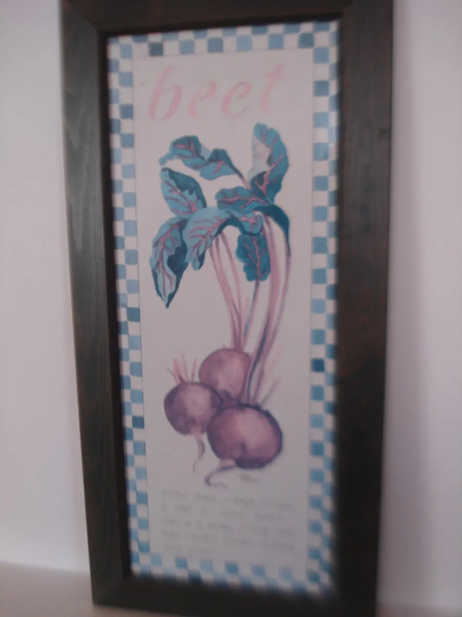 FRAMED TALL NARROW PRINTS VIN  BLANC & BEET. - Image 3