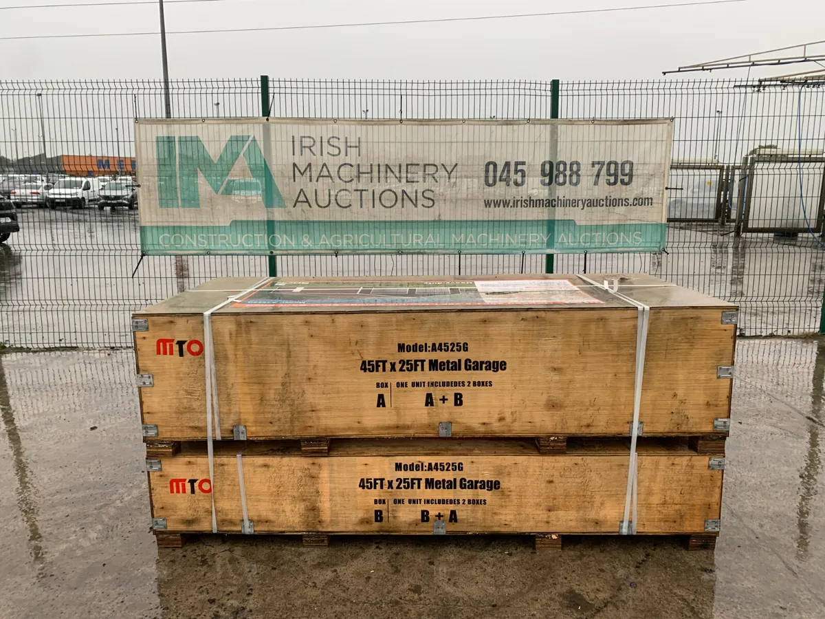 BID ONLINE NOW - NEW 45FT X 25FT DOUBLE GARAGE - Image 1