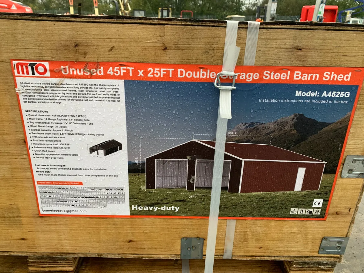 BID ONLINE NOW - NEW 45FT X 25FT DOUBLE GARAGE - Image 3