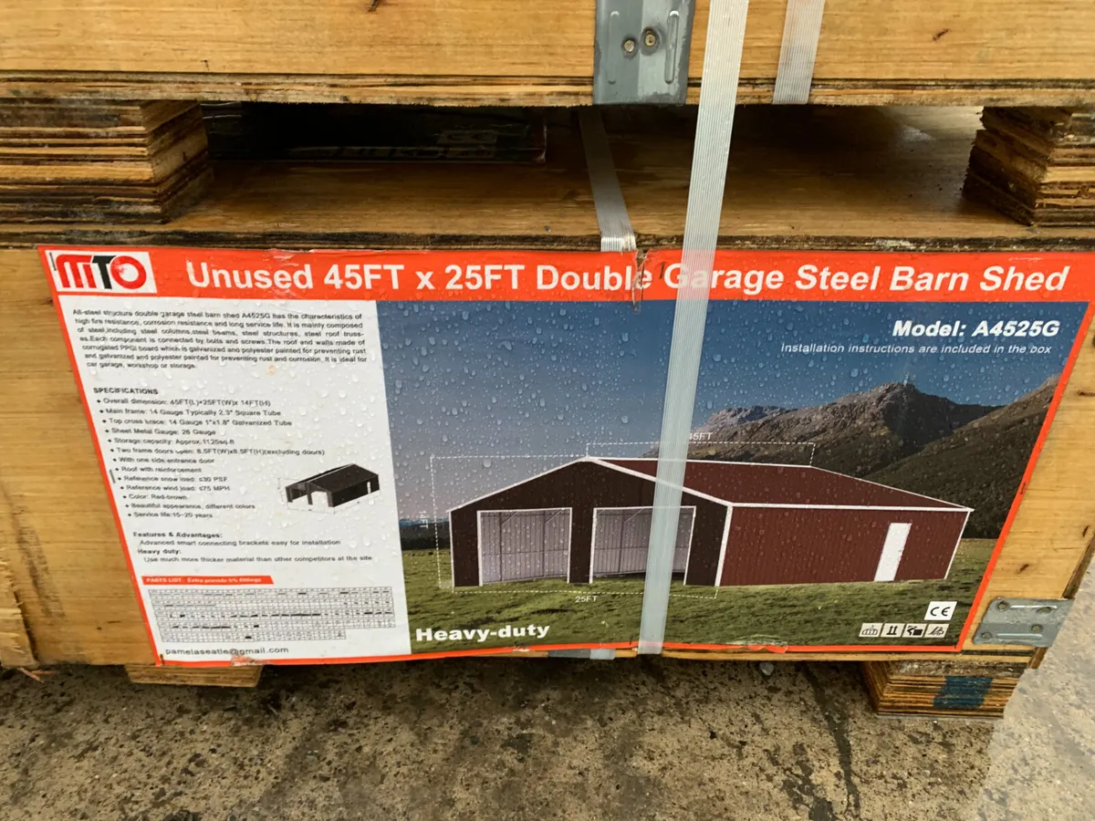 BID ONLINE NOW - NEW 45FT X 25FT DOUBLE GARAGE - Image 4