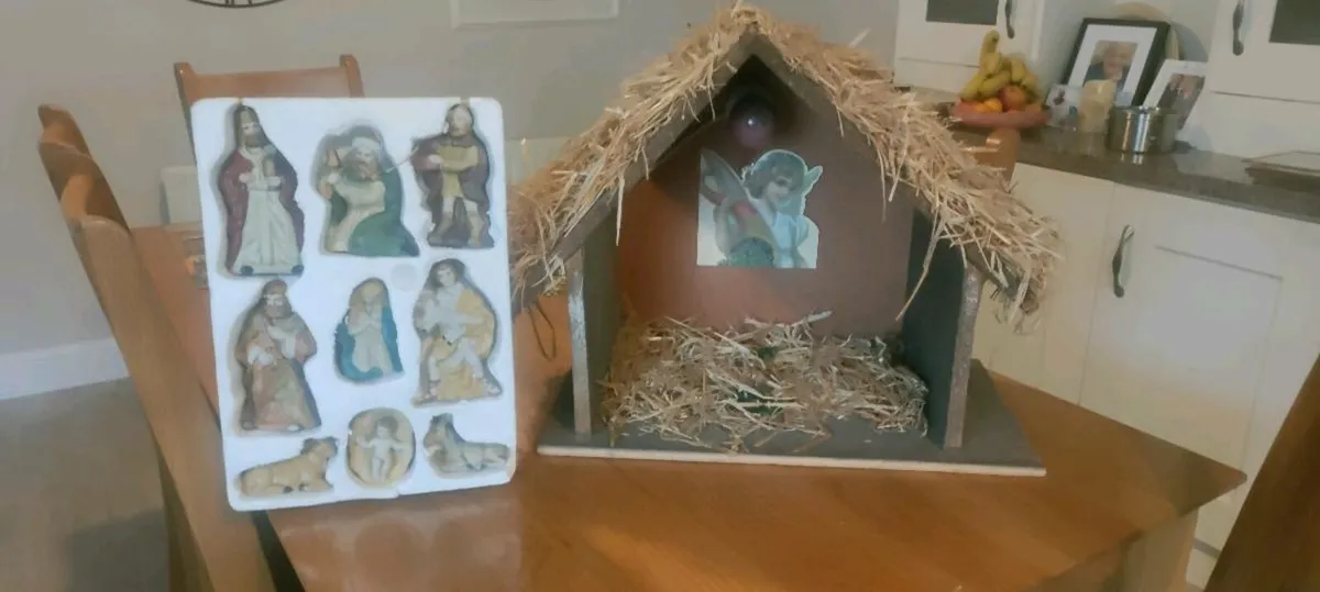 Nativity Crib and Figurines