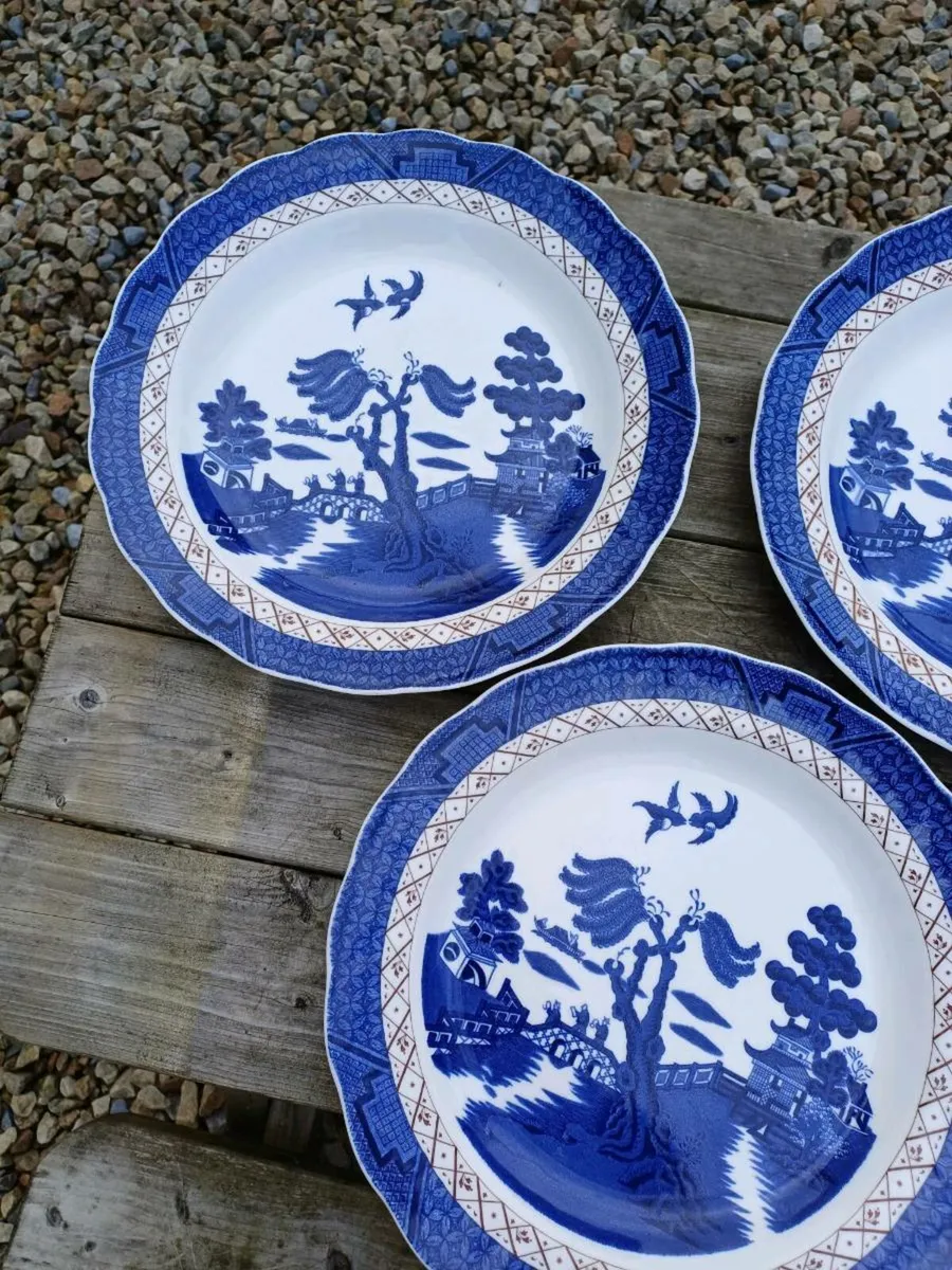 Vintage Royal Doulton Blue Willow Plates - Image 2