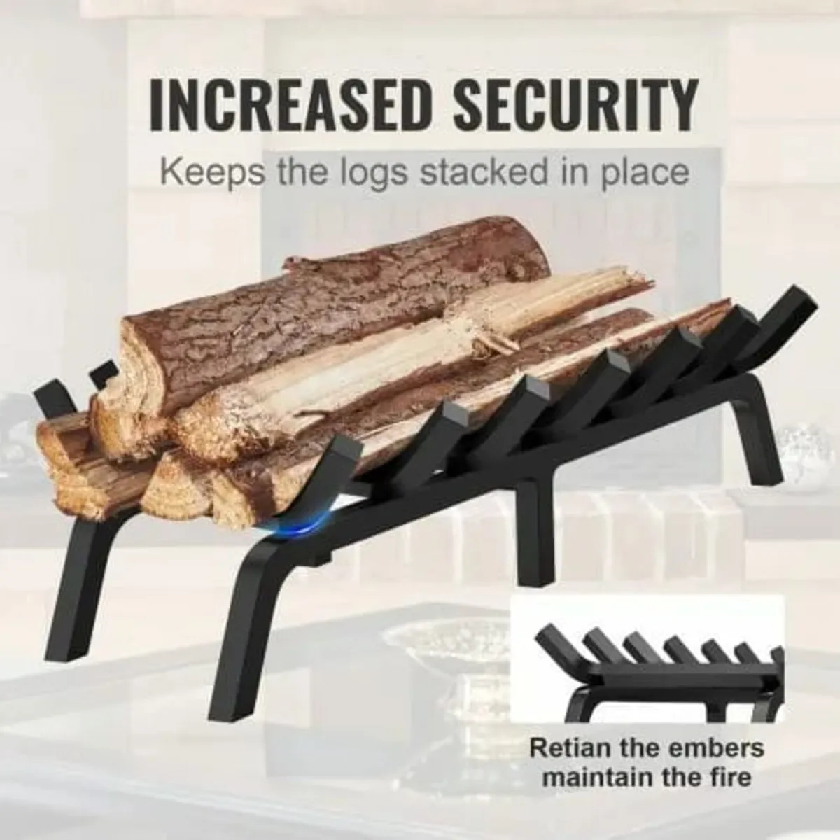 Fireplace Log Grate, 30 inch Heavy Duty Fireplace - Image 4