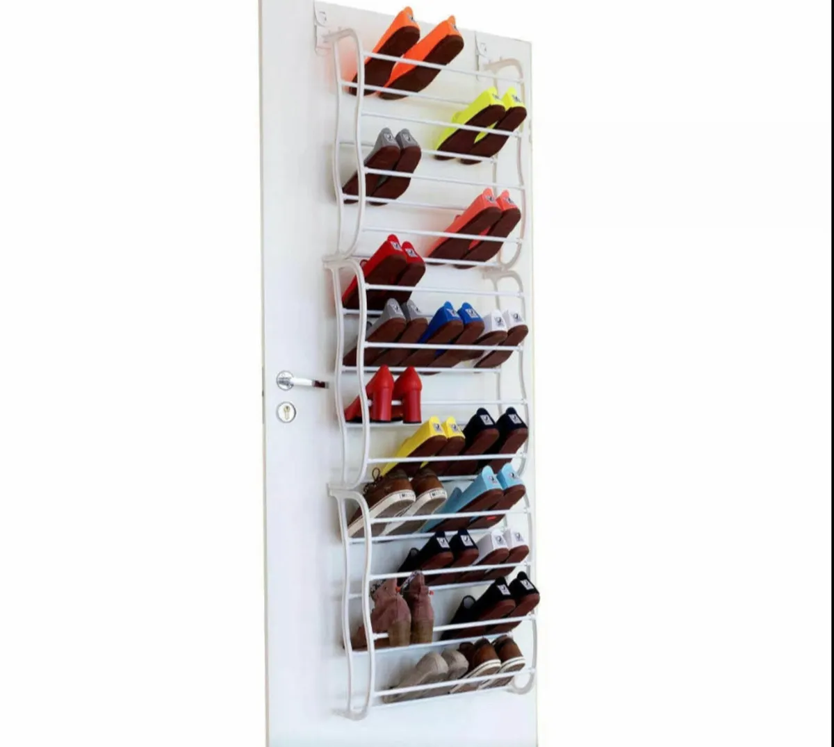 NEW Over Door Metal Hanging Shoe Rack - Image 2