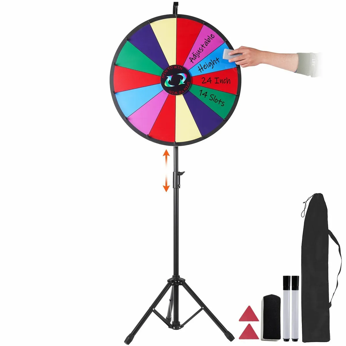24” Color Prize Wheel Tripod Floor Stand - Image 1