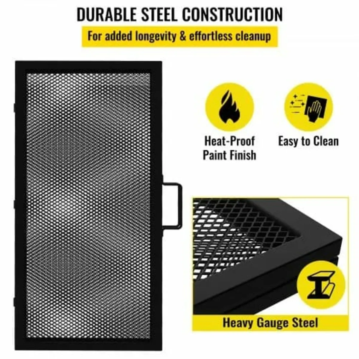 Square Cooking Grate Fire Pit Grill Grate w/ X Mar - Image 4