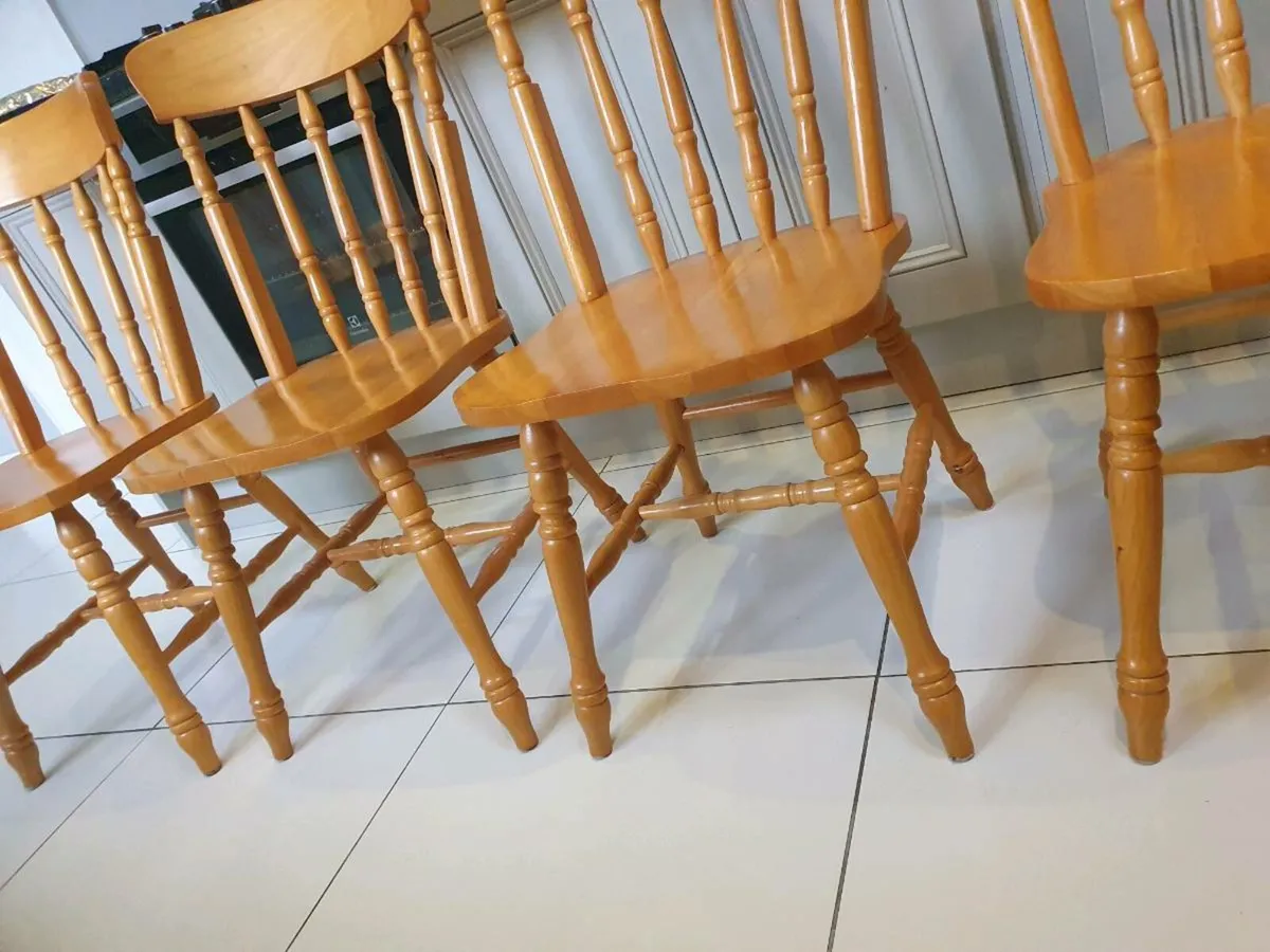 Set of 5 solid wood Dining chai - Image 2