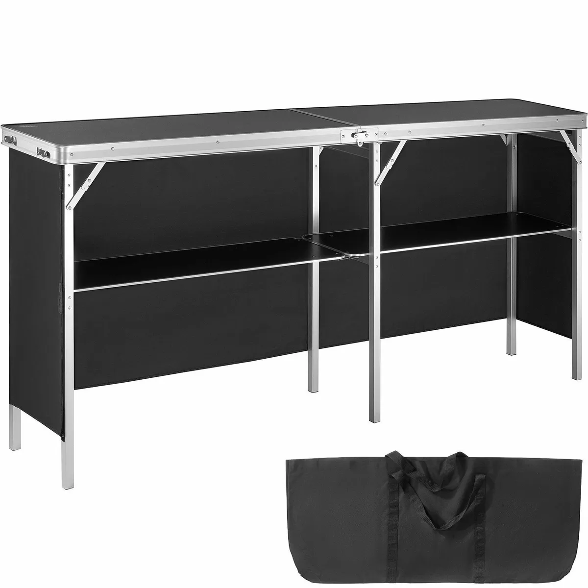 Portable Tradeshow Podium Table+Storage Rack + Bag - Image 1
