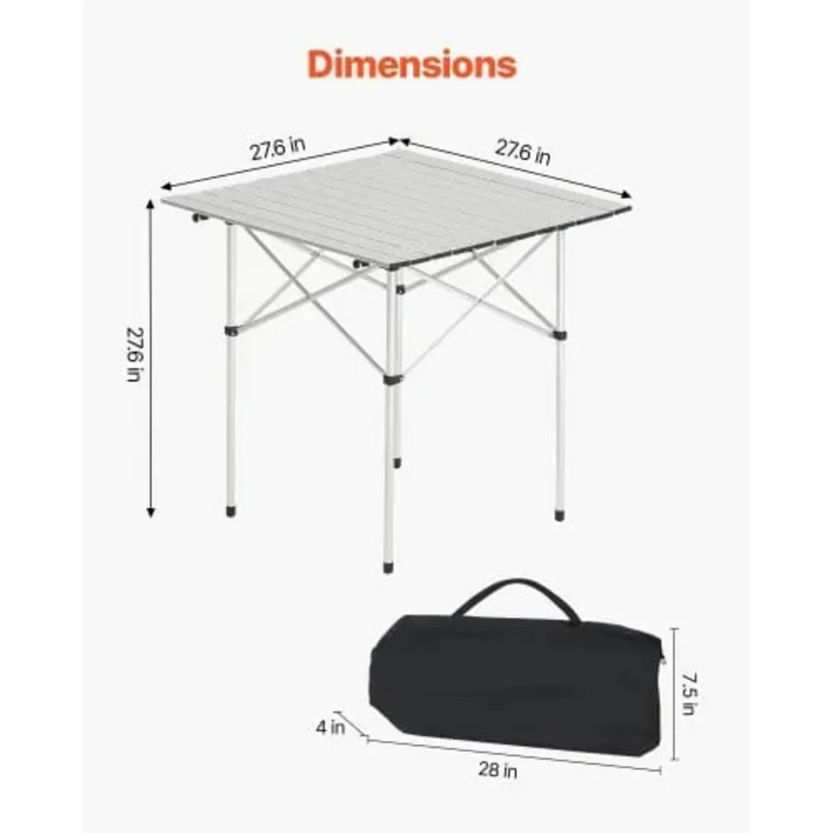 Folding Portable Camping Table Aluminum Outdoor Pi - Image 2