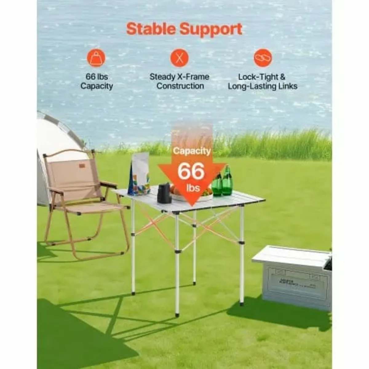 Folding Portable Camping Table Aluminum Outdoor Pi - Image 4