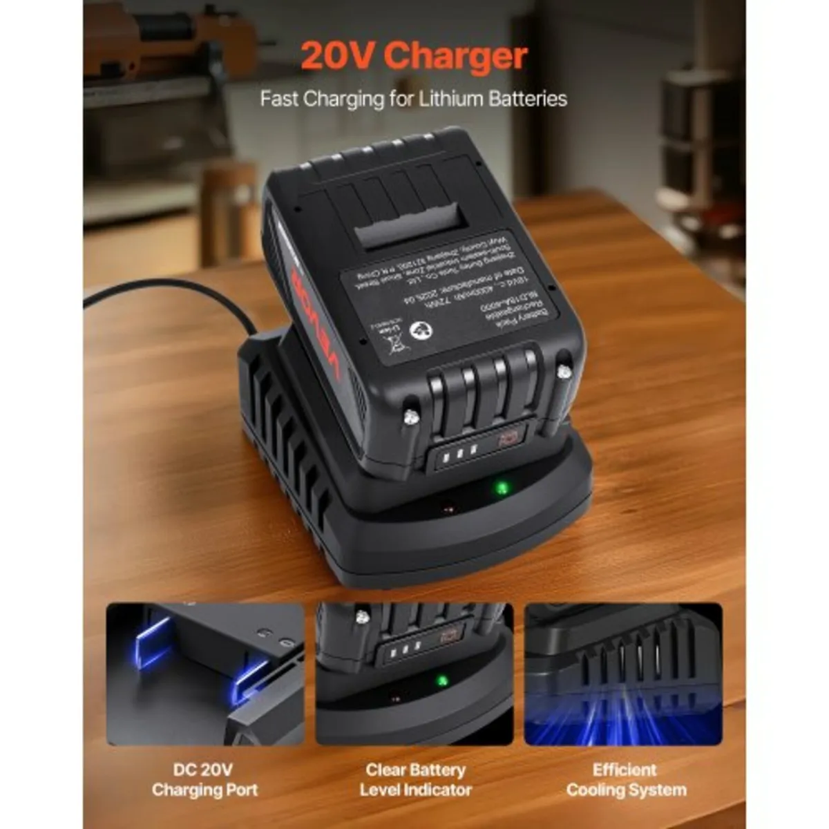 20V MAX Battery and Charger Combo 4.0 Ah Li-Ion Ba - Image 4