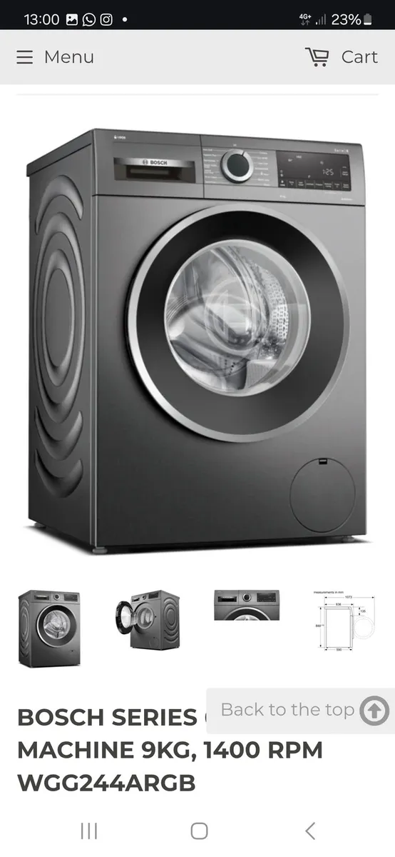 Bosch 6 series  I-Dos washing machine - Image 1