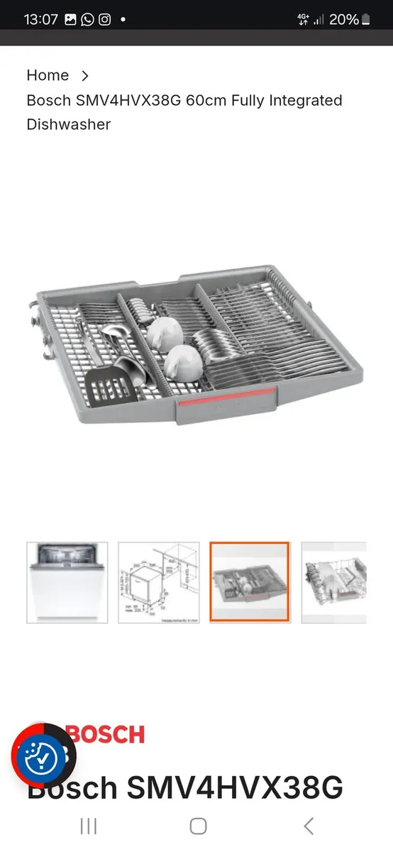 Bosch Fully Integrated Dishwasher - Image 2