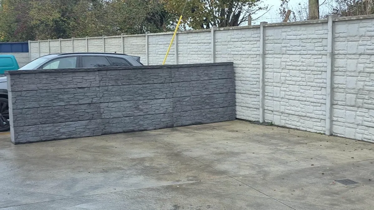 Precast Concrete Lego block wall- Stone Effect - Image 1