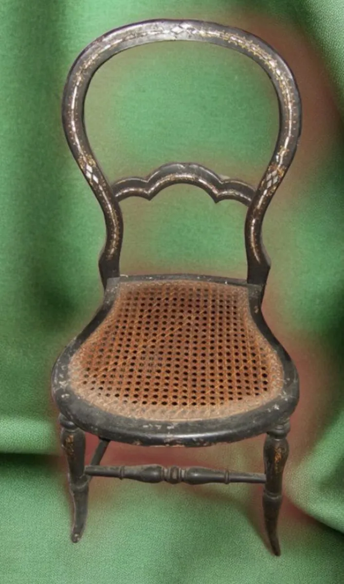 Victorian Chair With Mother Of Pearl Inlay - Image 3