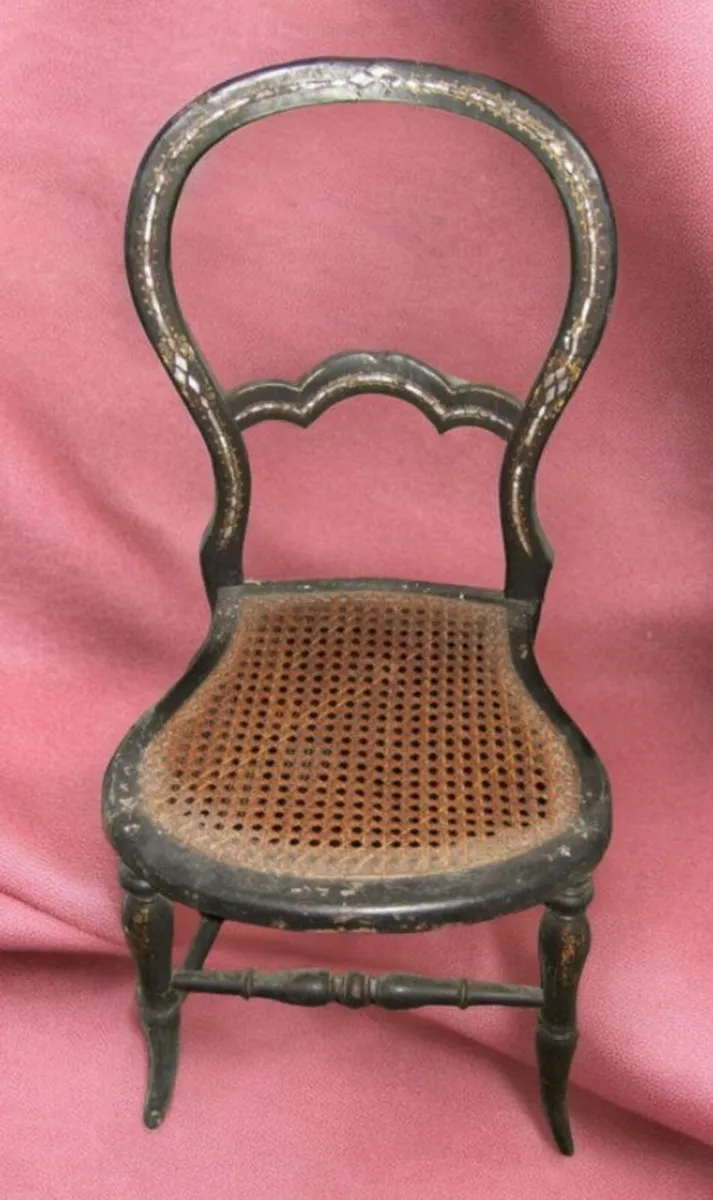 Victorian Chair With Mother Of Pearl Inlay - Image 4