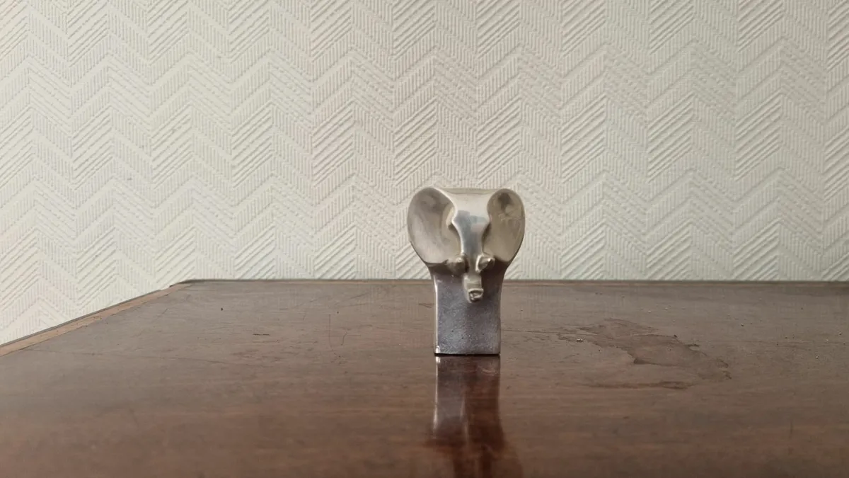 Vintage DANSK Silver Plate Elephant Paperweight - Image 2