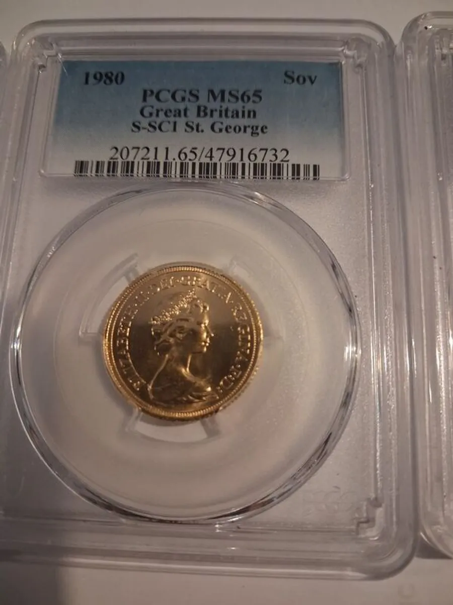 3 x full  gold sovereigns for sale - Image 2