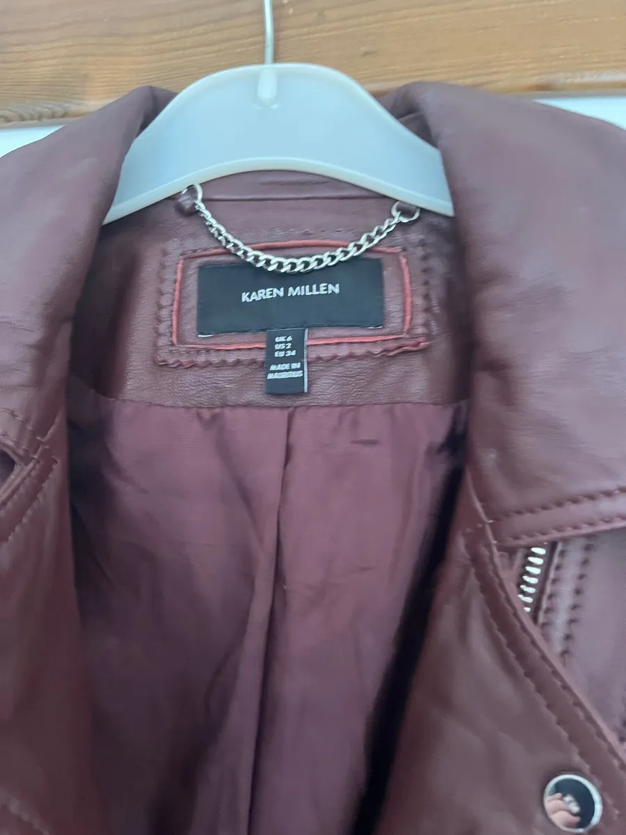 Karen Millen leather jacket - Image 1