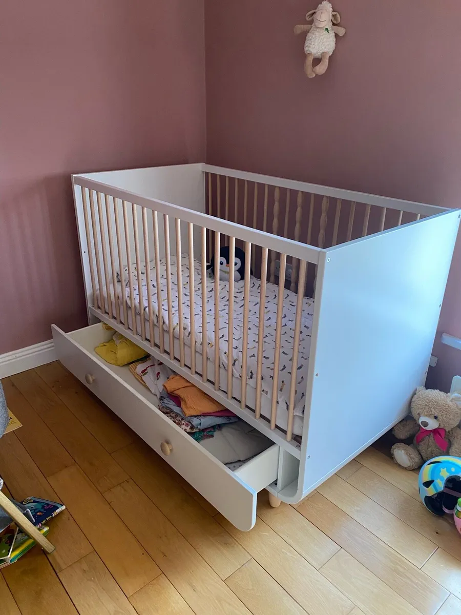 IKEA Cot with Toddler Bed Rail - Image 2
