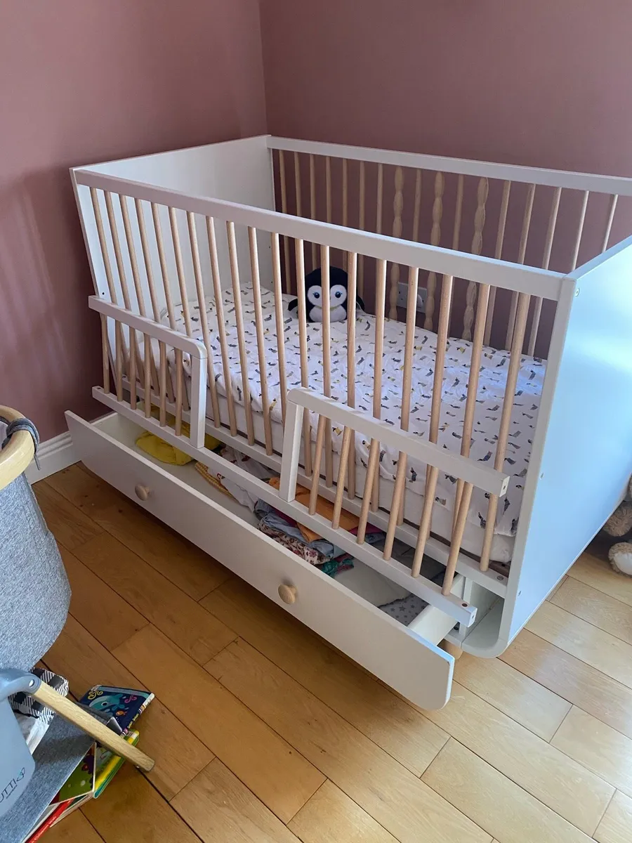IKEA Cot with Toddler Bed Rail - Image 3