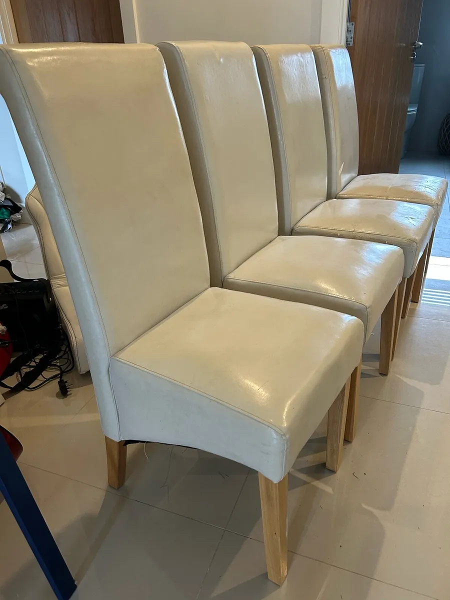 Faux leather dining chairs - Image 2