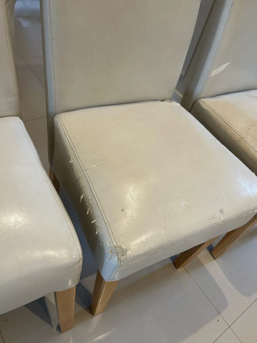Faux leather dining chairs - Image 3