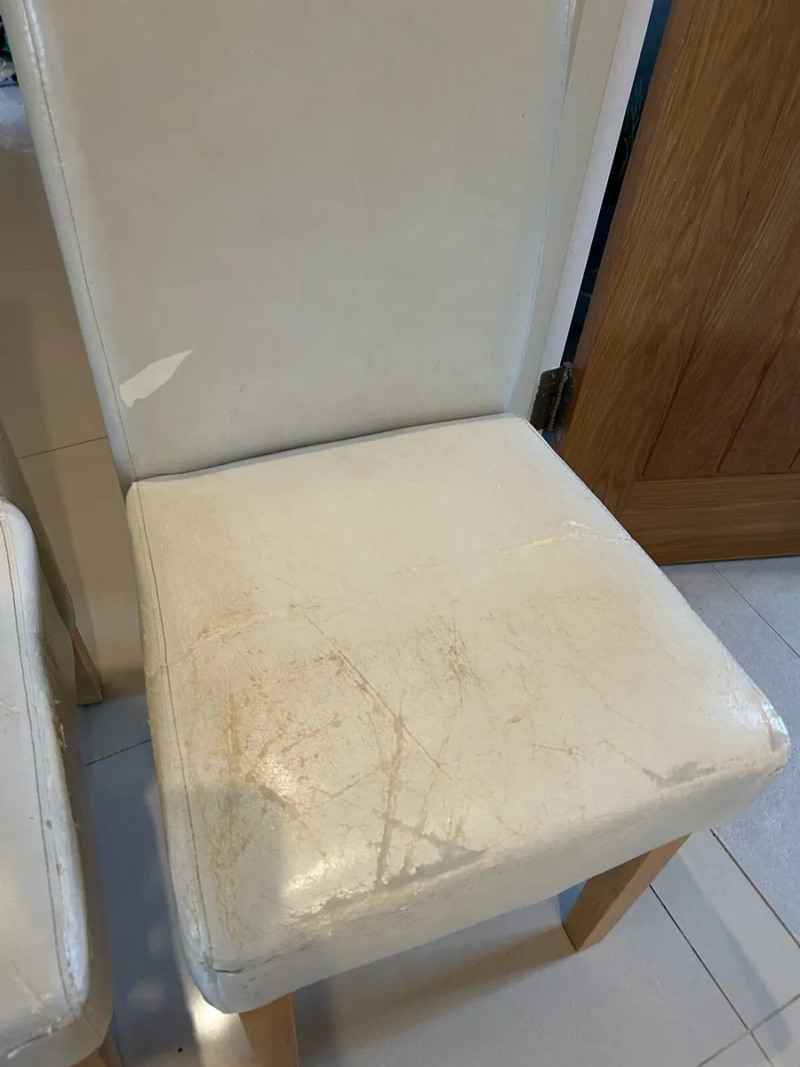Faux leather dining chairs - Image 4