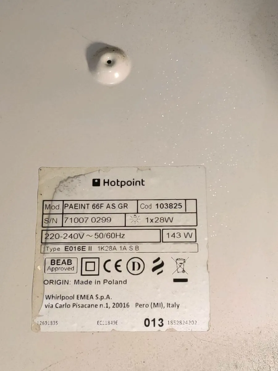 Hotpoint PAEINT 66F AS GR integrated cooker hood - Image 1
