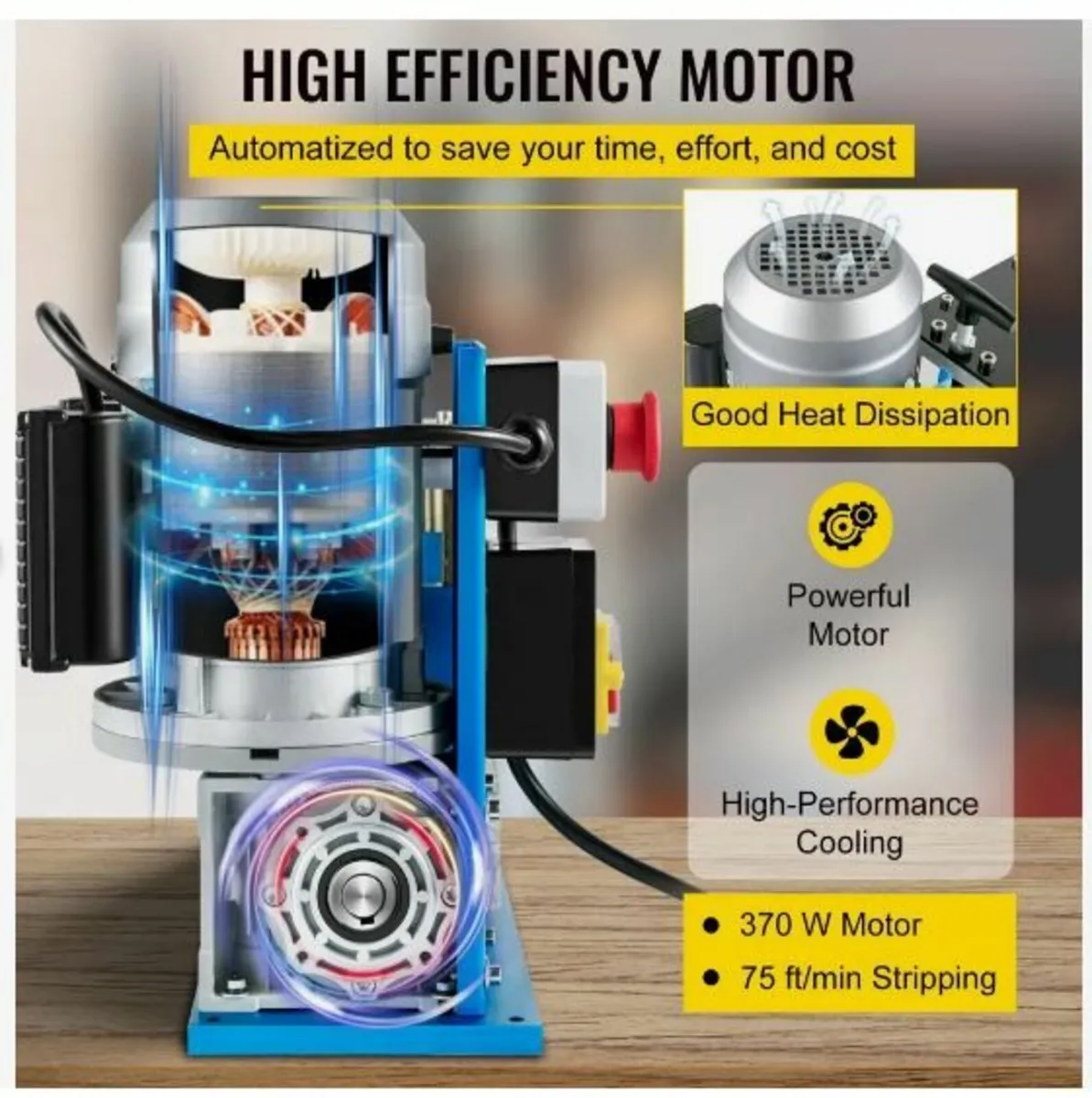 Electric Wire Stripping Machine, 1.5-38 mm - Image 4