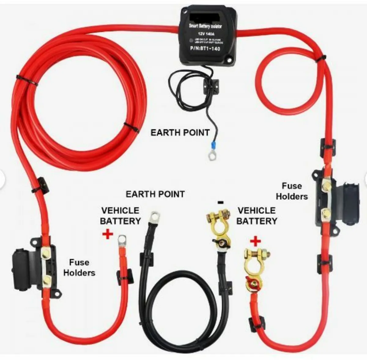 Split Charge Relay Kit, 4mtr 12V - Image 1