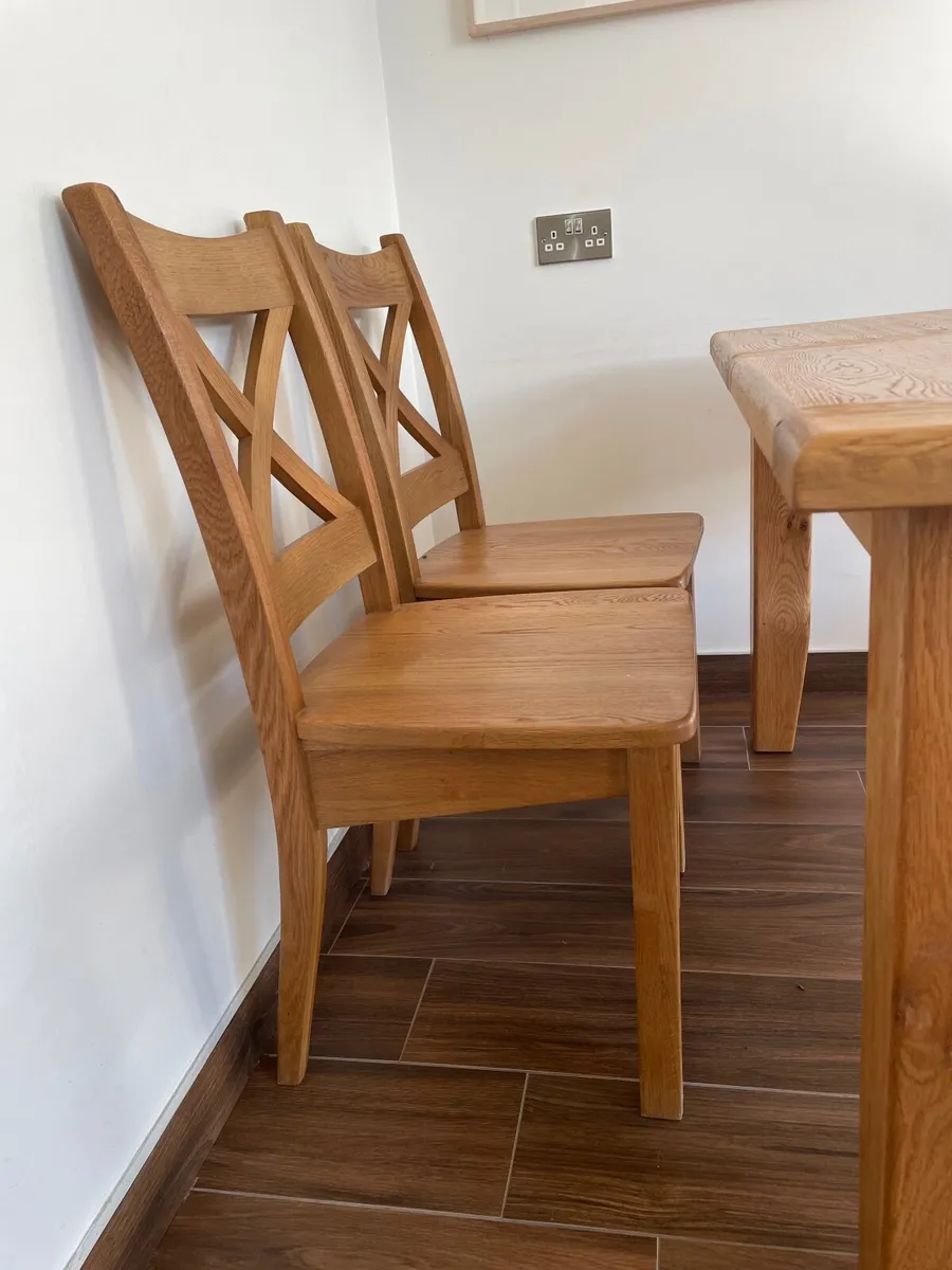 Solid teak extendable wood table - Image 2