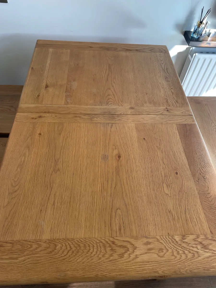 Solid teak extendable wood table - Image 4