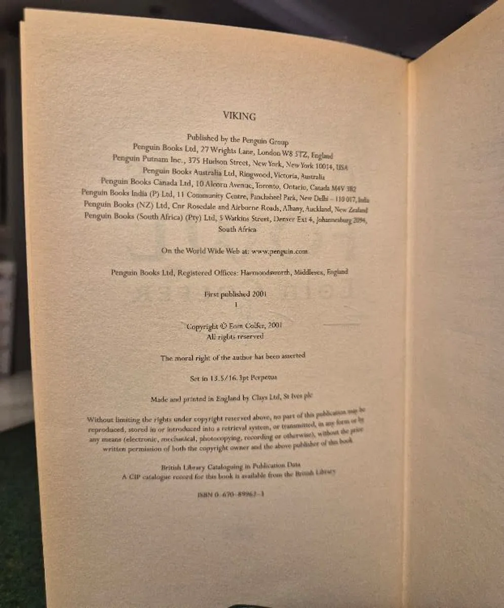 Artemis Fowl, Eoin Colfer, First Editions, Rare - Image 3