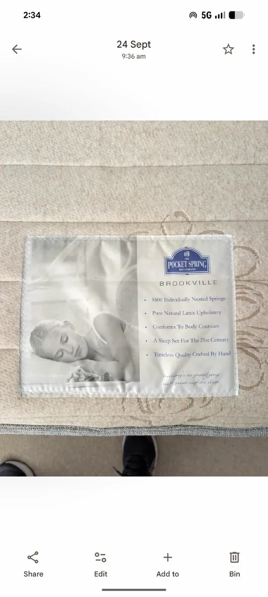 King Bedframe + Mattress - Image 2